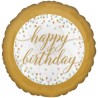 Foliowe Balony kolorowe z napisem "Happy Birthday"(Confetti). 18"- 46 cm / 1 szt.