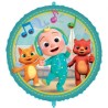 Foliowe Balony kolorowe z nadrukiem Cocomelon. 18"- 46 cm / 1 szt.