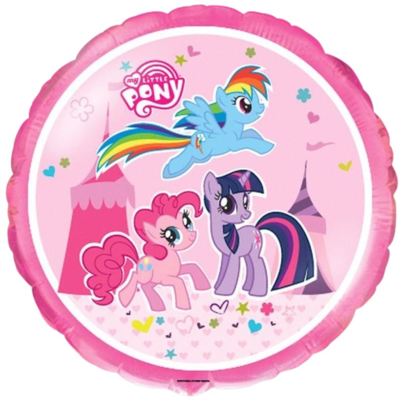 Foliowe Balony różowe z nadrukiem Little Pony 18"- 46 cm / 1 szt.(pakowany)