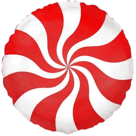 Foliowe Balony czerwone z nadrukiem Lizaka. 18"- 46 cm / 1 szt.