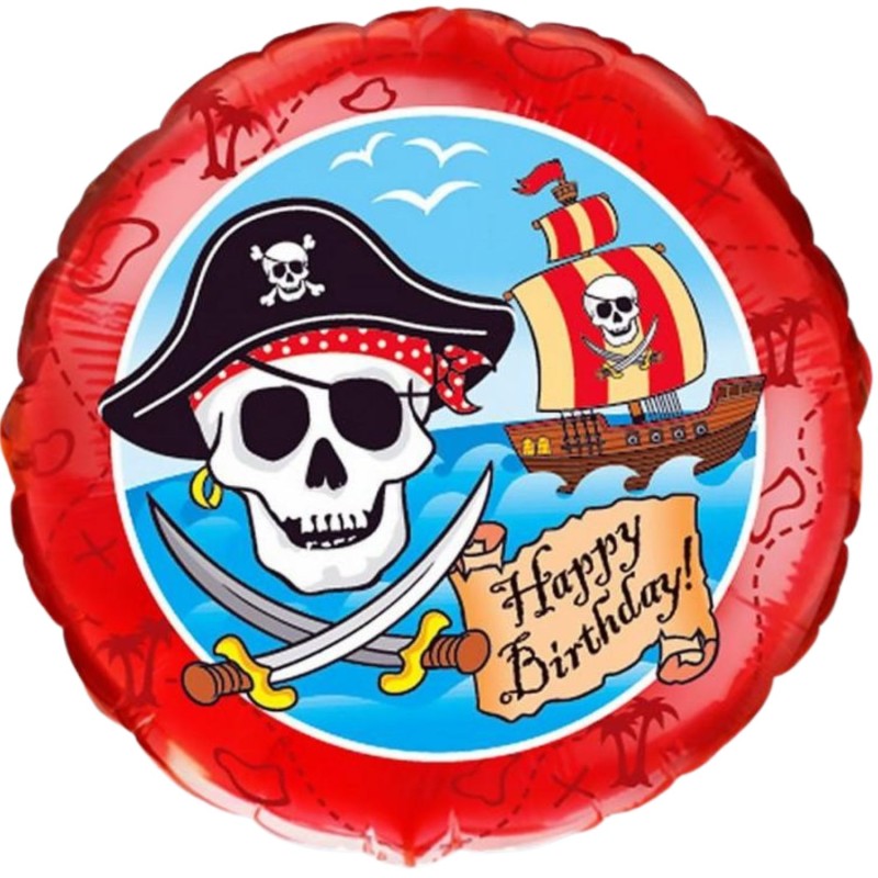 Foliowe Balony kolorowe z napisem "Happy Birthday". 18"- 46 cm / 1 szt.