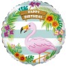 Foliowe Balony kolorowe z napisem "Happy Birthday"(Flaming). 18"- 46 cm / 1 szt.