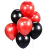 Bukiet balonowy B&C czerwono-czarny, 7 szt.