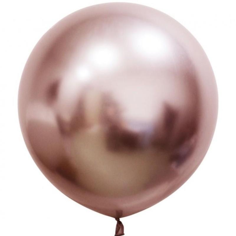 Lateksowe Balony różowo-złote w kształci kuli. 24"- 61 cm / 2 szt.