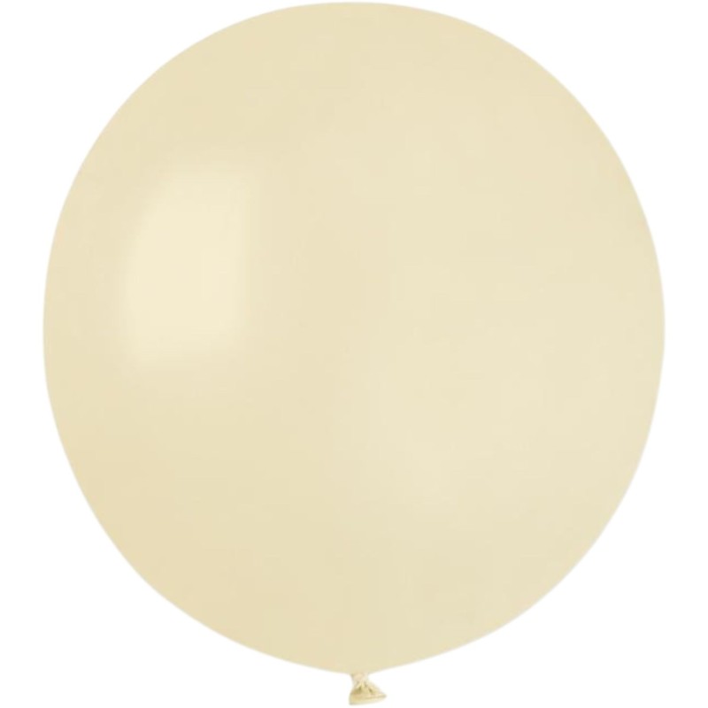 Lateksowe Balony beżowe w kształci kuli. 19"- 48 cm / 50 szt.