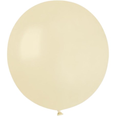 Lateksowe Balony beżowe w kształci kuli. 19"- 48 cm / 50 szt.