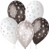 Lateksowe Balony kolorowe z nadru. "Gwiazdy". 13"- 30 cm / 6 szt.