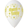 Lateksowe Balony biały z napis. "Chrzest święty". 12"- 30 cm / 25 szt.