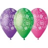 Lateksowe Balony kolorowe z napis. "W Dniu Urodzin". 12"- 30 cm / 5 szt.