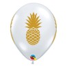 Lateksowe Balony przezroczyste z nadru. Ananas 11" - 28 cm / 25 szt.