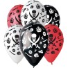 Lateksowe Balony kolorowe z nadru. "Pirat". 12"- 30 cm / 5 szt.