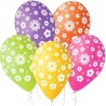 Lateksowe Balony kolorowe z nadru. "Kwiatki". 12"- 30 cm / 5 szt.