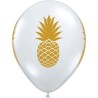 Lateksowe Balony przezroczyste z nadru. Ananas 11" - 28 cm / 25 szt.
