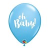 Lateksowe Balony niebieskie z napis. "OH BABY" 11" - 28 cm / 25 szt.