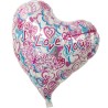 Foliowy Balony różowy z napis. "I love you"(Serce). 14" - 35 cm / 1 szt.