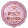 Foliowy Balony różowy z napis. "Wieczór Panieński". 18" - 46 cm / 1 szt.