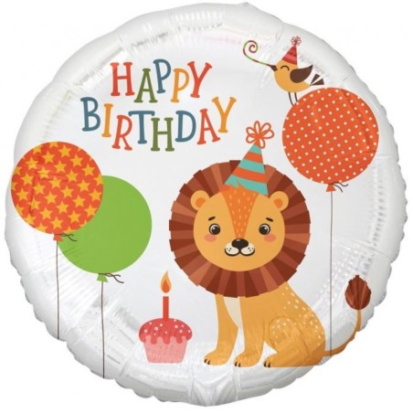 Foliowe Balony kolorowe z napis. "Happy Birthday". 18" - 46 cm / 1 szt.