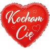 Foliowy Balony czerwony z napis. "Kocham Cię"(Serce). 18" - 46 cm / 1 szt.