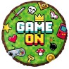 Foliowy Balony kolorowy z napis. "Game On". 18" - 46 cm / 1 szt.
