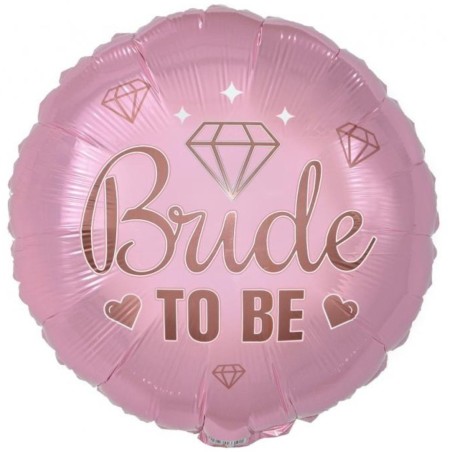 Foliowy Balony różowe z napis. "Bride To Be". 18" - 46 cm / 1 szt.