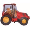 Foliowe Balony czerwone w kształcie Traktora. 24" - 61 cm / 1 szt.(pakowany)