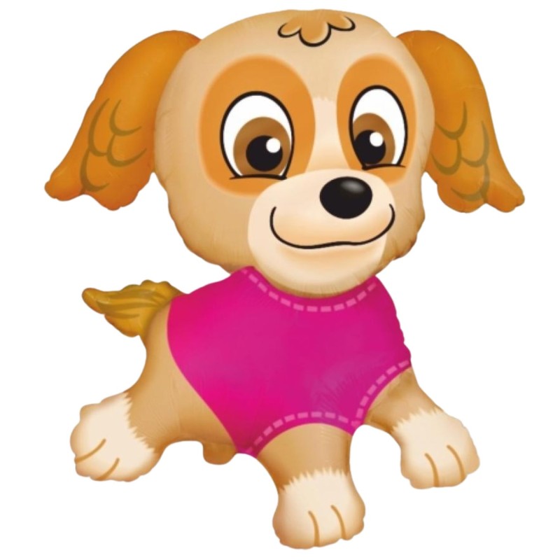 Foliowe Balony brązowe w kształcie pieska. 24" - 61 cm / 1 szt.