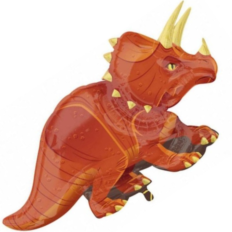 Foliowe Balony brązowe w kształcie Triceratopsa. 24" - 61 cm / 1 szt.