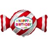 Foliowe Balone czerwone z napis. "Happy Birthday". 18" - 46 cm / 1 szt.