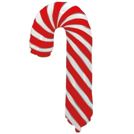 Foliowe Balony biało-czerwone w kształcie Świąteczny lizak. 24" - 61 cm / 1 szt. ,