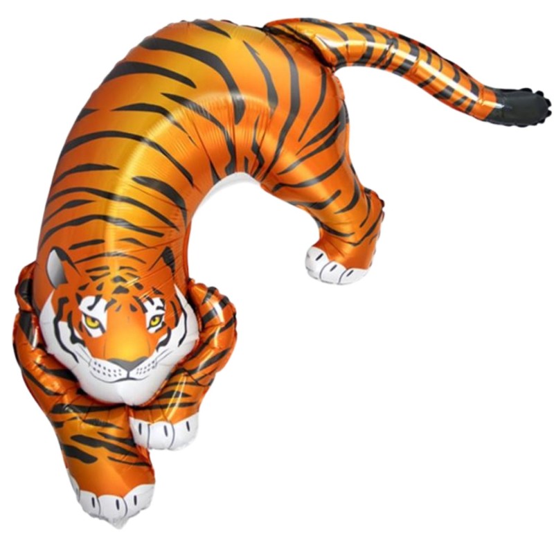 Foliowe Balony pomarańczowe w kształcie Dziki Tygrys. 24" - 61 cm / 1 szt.