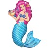 Foliowe Balony kolorowe w kształcie Syrenki . 24" - 61 cm / 1 szt.
