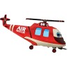 Foliowe Balony czerwone w kształcie Helikoptera Ratunkowego. 24" - 61 cm / 1 szt.