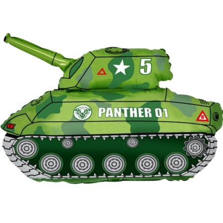 Foliowe Balony zielone w kształcie Czołgu. 24" - 61 cm / 1 szt.