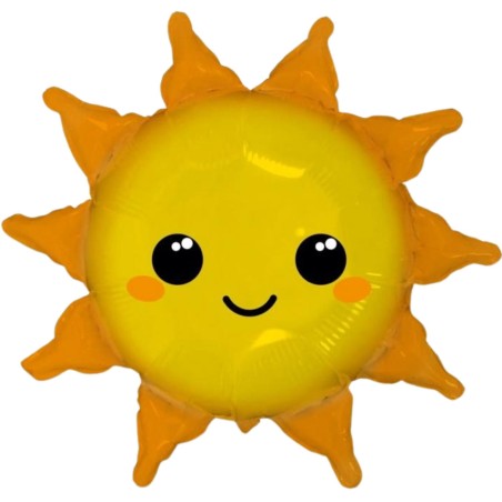 Foliowe Balony pomarańczowo-żółte w kształcie Słoneczka. 24" - 61 cm / 1 szt.