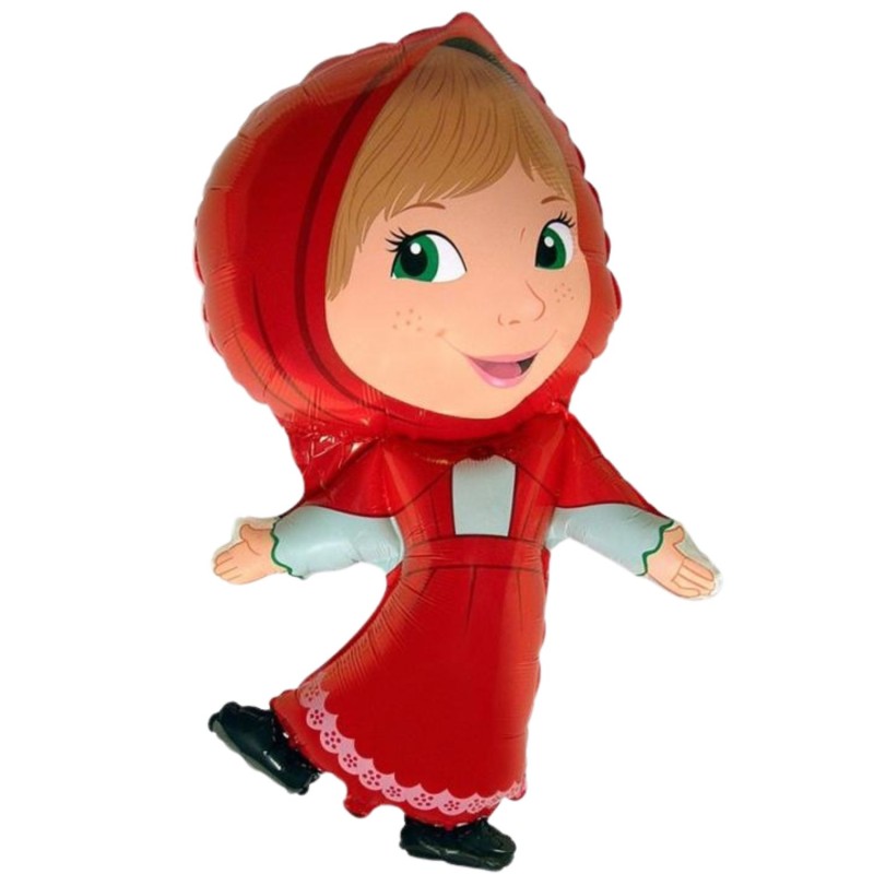 Foliowe Balony czerwone w kształcie Dziewczynka w kapturku. 24" - 61 cm / 1 szt.