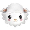 Foliowe Balony białe w kształcie Owieczki. 24" - 61 cm / 1 szt.(pakowany)