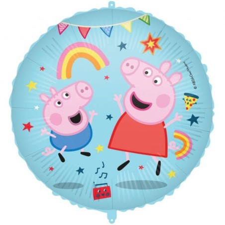 Foliowe Balony kolorowe z nadr. Peppa Pig. 18" - 46 cm / 1 szt.