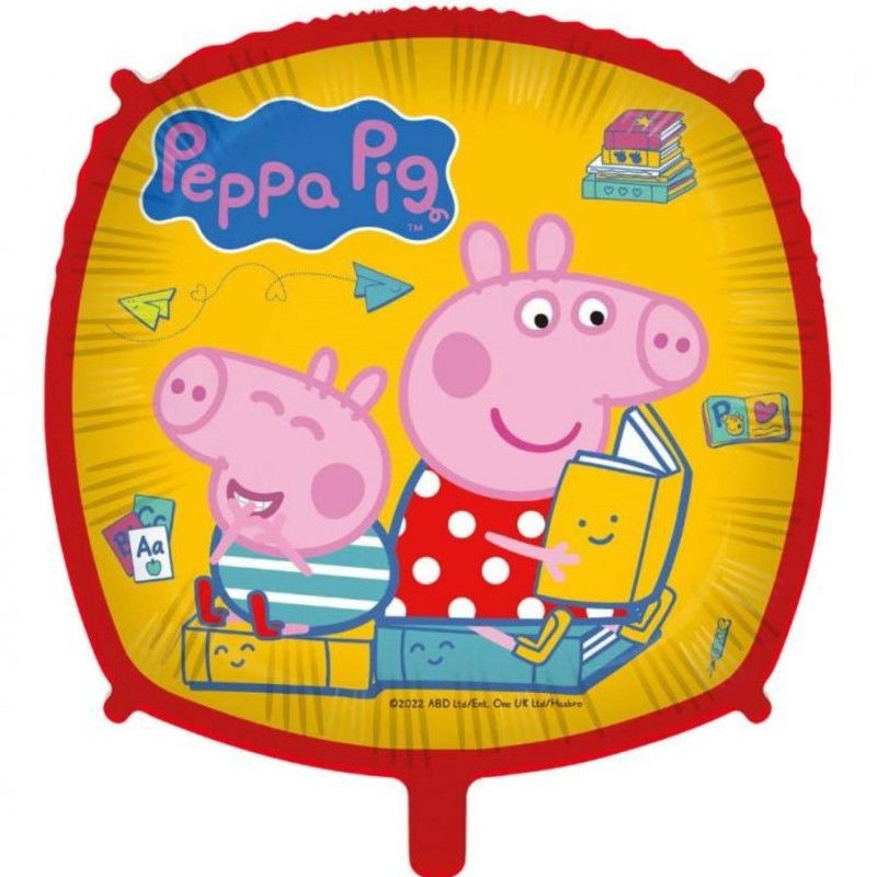 Foliowe Balony kolorowe z nadr. Peppa Pig. 18" - 46 cm / 1 szt.