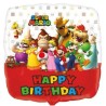 Foliowe Balony kolorowe z napis. "Happy Birthday" (MARIO BROS). 18" - 46 cm / 1 szt.