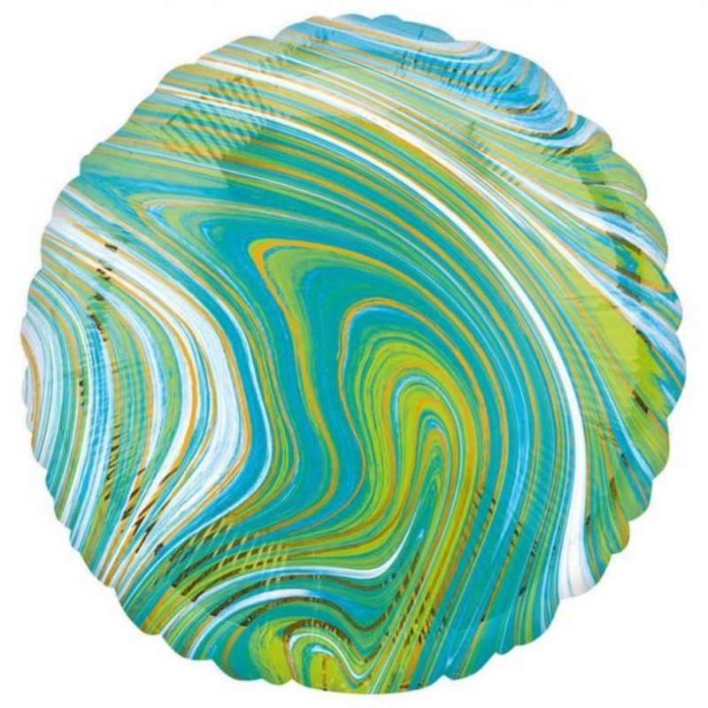 Foliowe Balony niebiesko-zielone. 18" - 46 cm / 1 szt.(zapakowany)