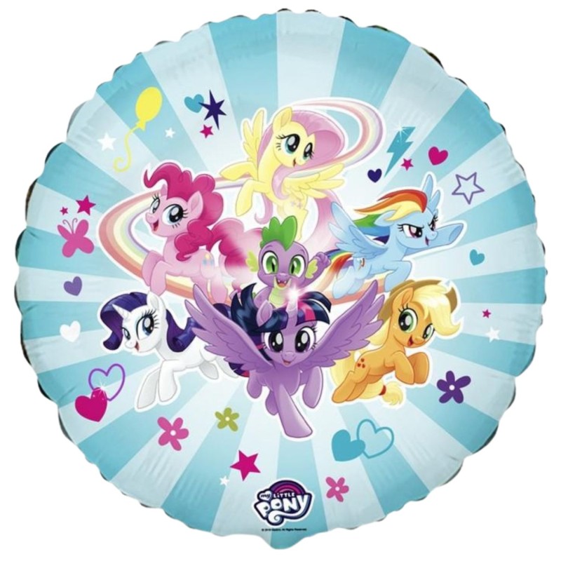 Foliowe Balony kolorowe z nadr. My little Pony Drużyna. 18" - 46 cm / 1 szt.
