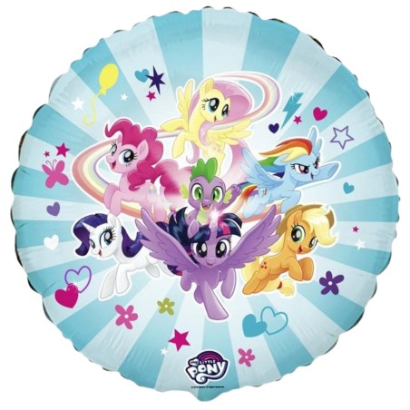 Foliowe Balony kolorowe z nadr. My little Pony Drużyna. 18" - 46 cm / 1 szt.