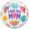 Foliowe Balony kolorowe z napis. "Love You MOM". 22" - 56 cm / 1 szt.