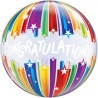 Foliowe Balony kolorowe z napis. "Congratulations". 22" - 56 cm / 1 szt.