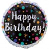 Foliowe Balony kolorowe z napis. "Happy Birthday". 18" - 46 cm / 1 szt.