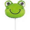 Foliowe Balony zielone w kszta. Żaba (głowa) . 14" - 35 cm / 1 szt.