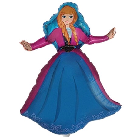 Foliowe Balony kolorowe z nadr. Kraina lodu - Księżniczka. 14" - 35 cm / 1 szt.