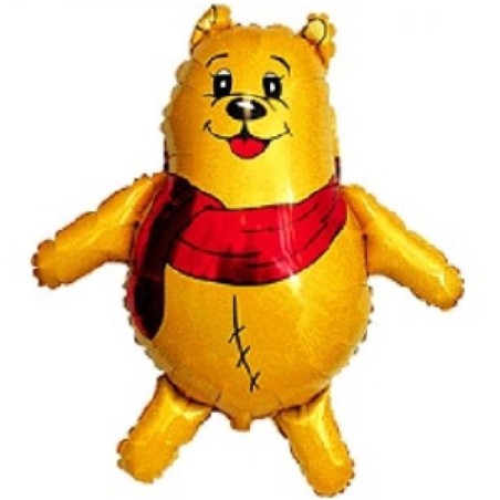 Foliowe Balony żółte w kszta. Miś Puszatek. 14" - 35 cm / 1 szt.