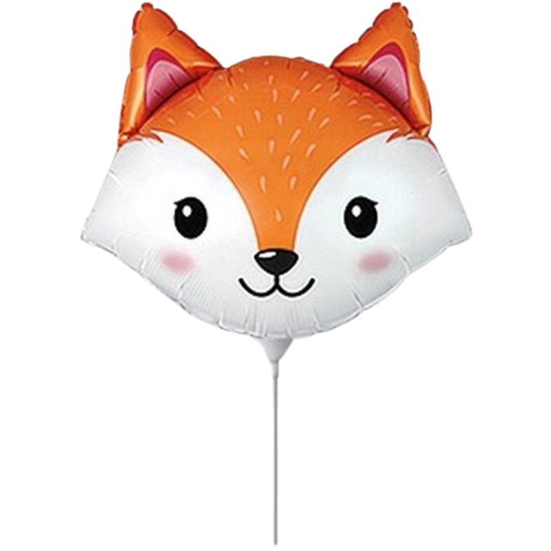 Foliowe Balony kolorowe w kszta. Lisek (głowa) . 14" - 35 cm / 1 szt.