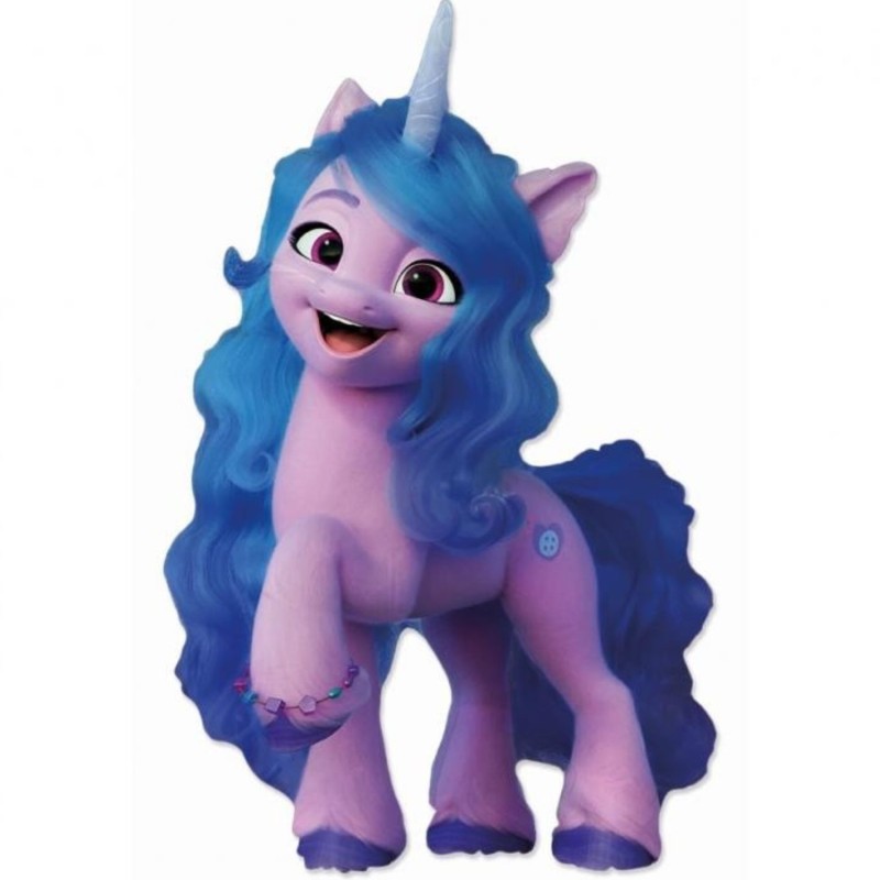 Foliowe Balony fioletowo-niebieskie w kszta. Kucyki My Little Pony: Izzy. 14" - 35 cm / 1 szt.